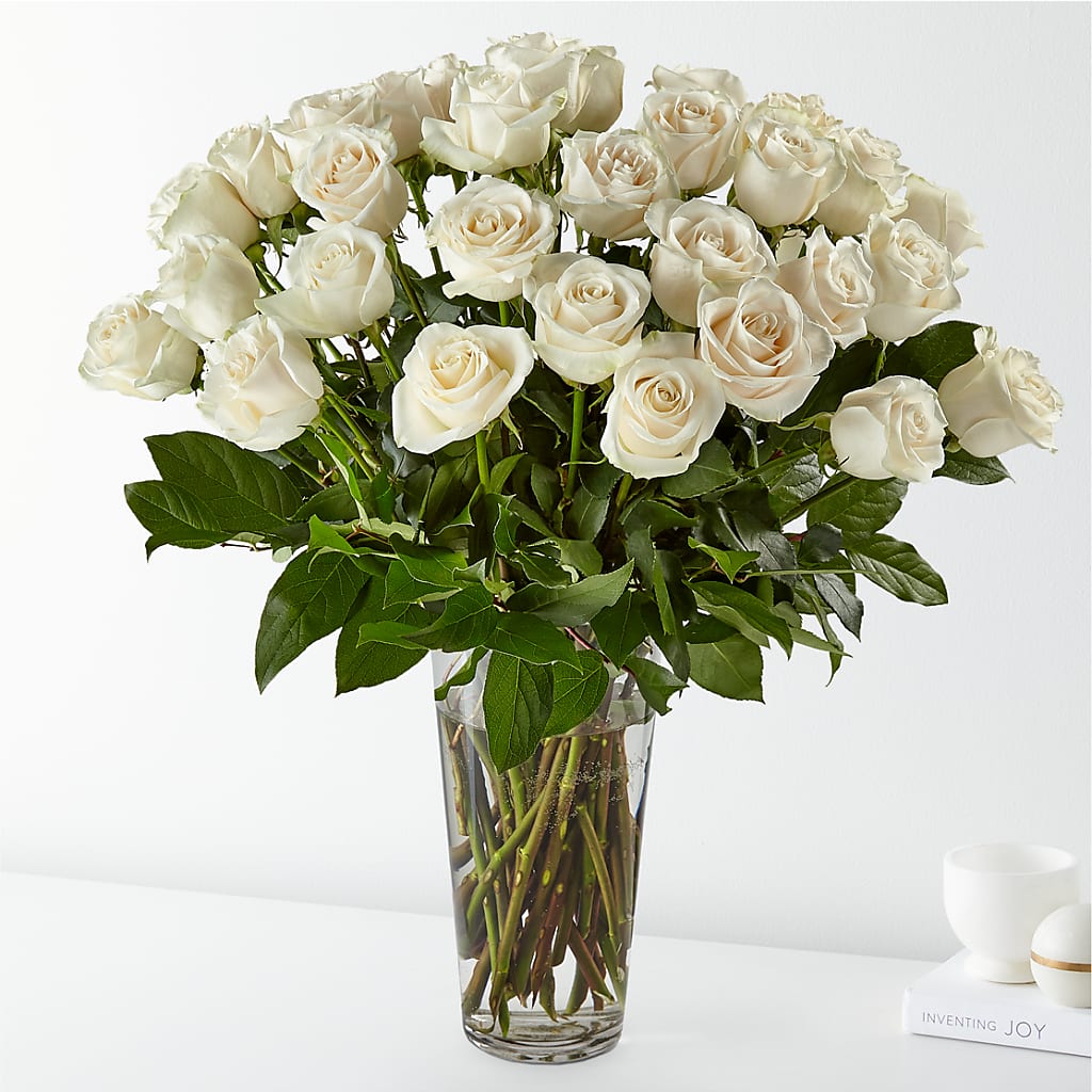 Long Stem White Rose Bouquet – Blooms By Sandy, Lebanon IN