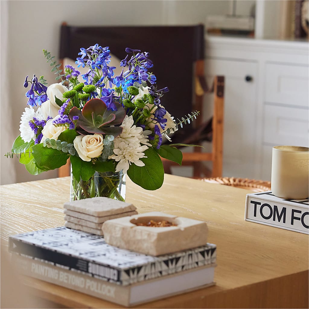 Cerulean Waves Bouquet – Blooms By Sandy, Lebanon IN