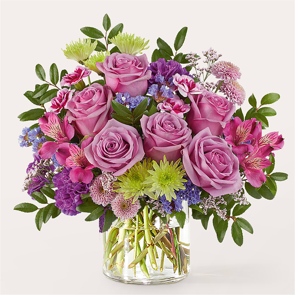 Glass Half Full Bouquet – Blooms By Sandy, Lebanon IN
