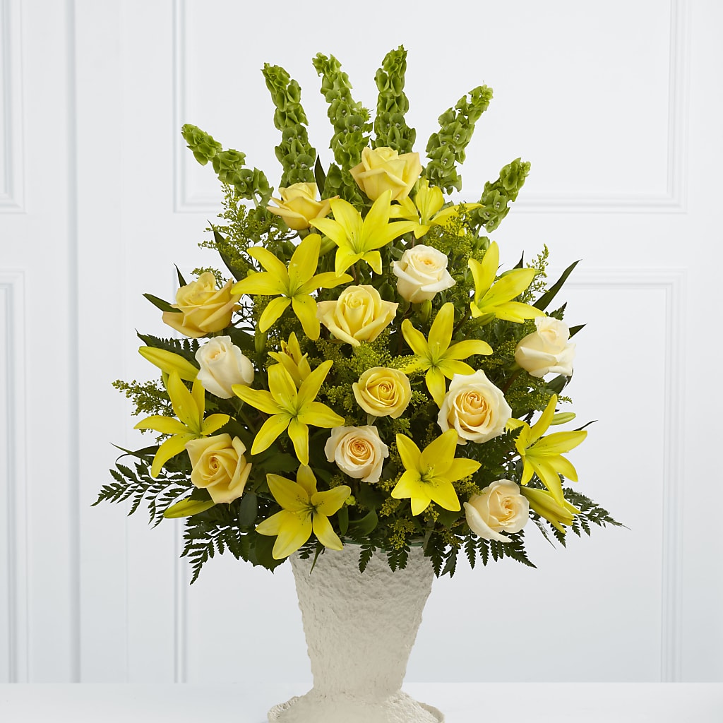 Golden Memories Arrangement – Blooms By Sandy, Lebanon IN