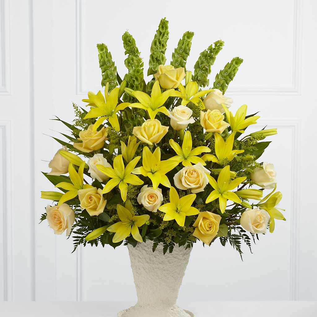 Golden Memories Arrangement – Blooms By Sandy, Lebanon IN