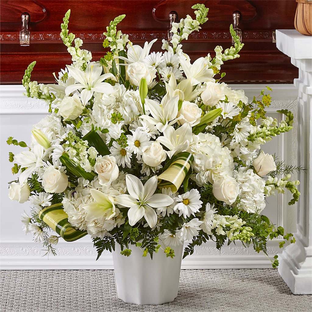 Thoughts of Tranquility Floor Basket – Blooms By Sandy, Lebanon IN