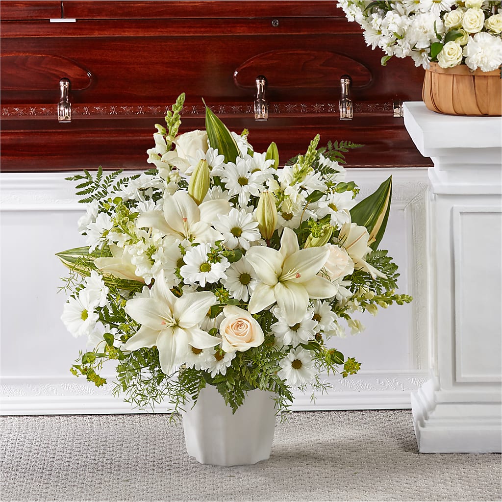 Thoughts of Tranquility Floor Basket – Blooms By Sandy, Lebanon IN