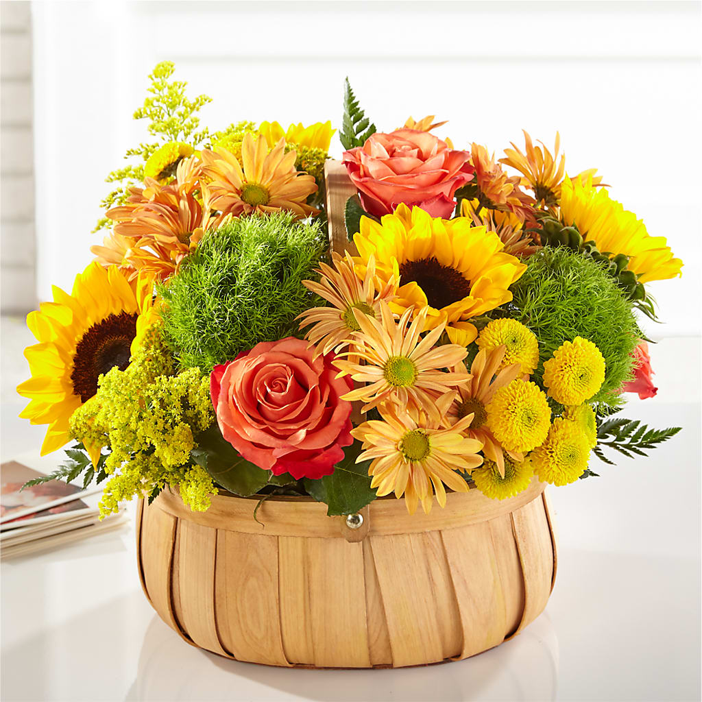Harvest Sunflower Basket – Blooms By Sandy, Lebanon IN