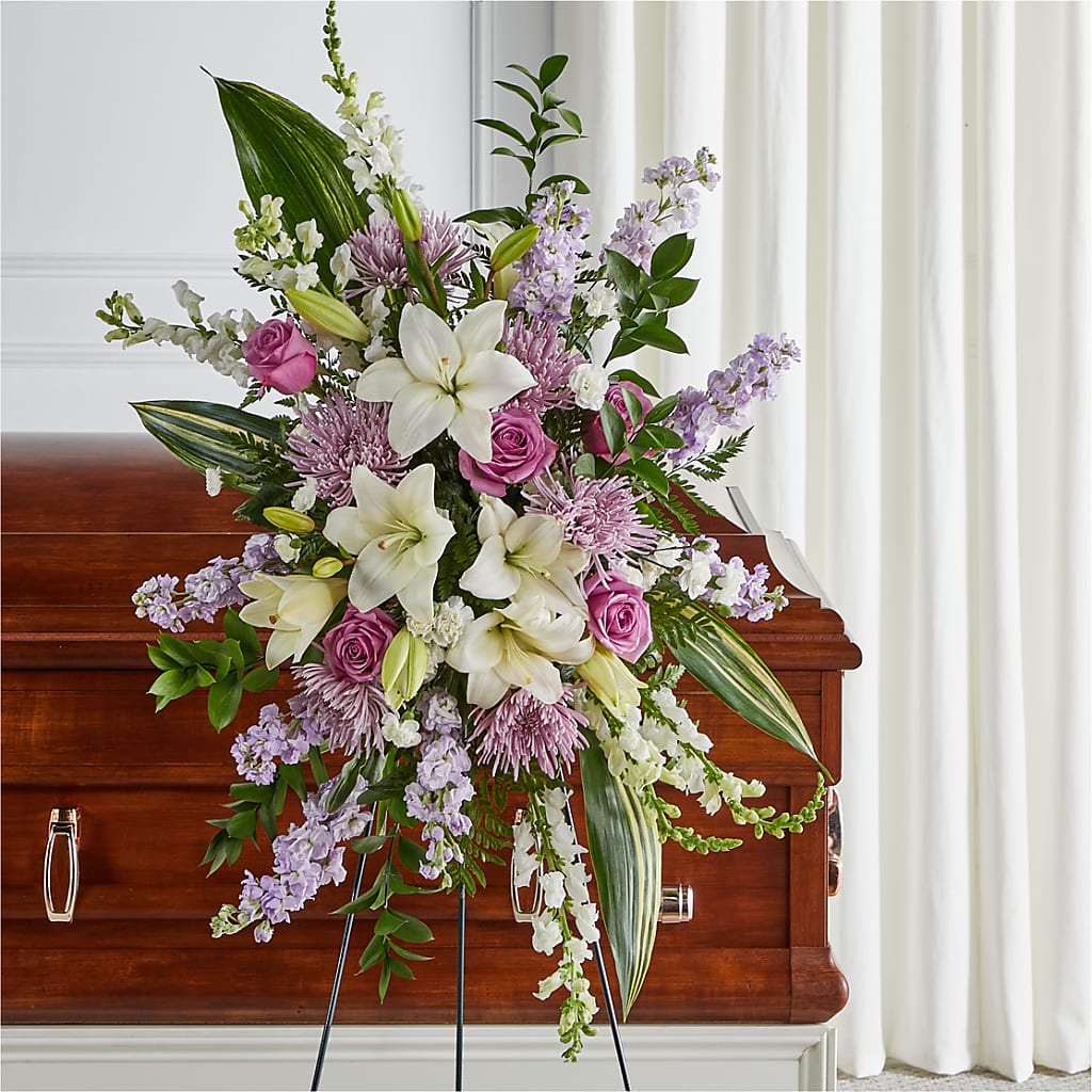 Grateful Hearts Standing Spray – Blooms By Sandy, Lebanon IN
