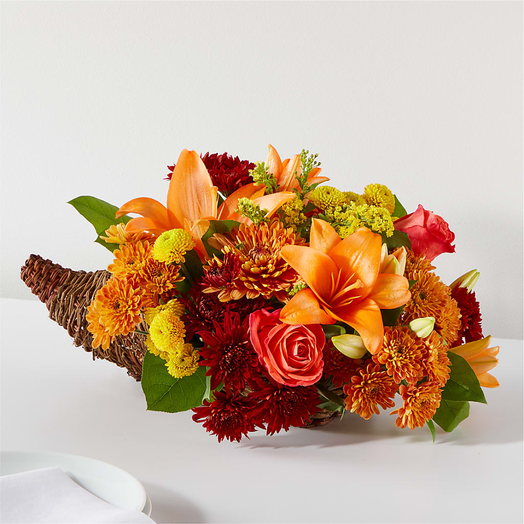 Bouquet of Blessings Cornucopia – Blooms By Sandy, Lebanon IN
