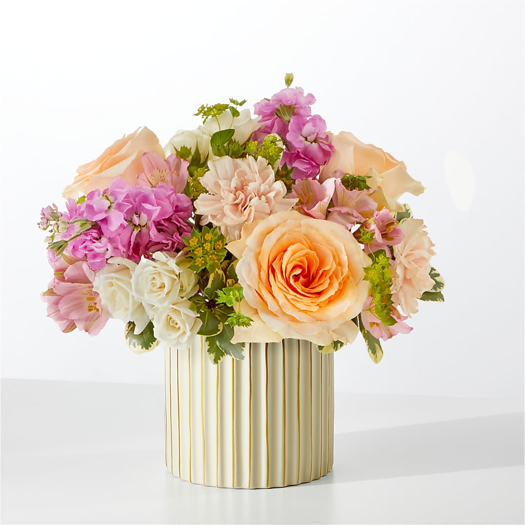Paradise Bouquet with Ivory Vase – Blooms By Sandy, Lebanon IN