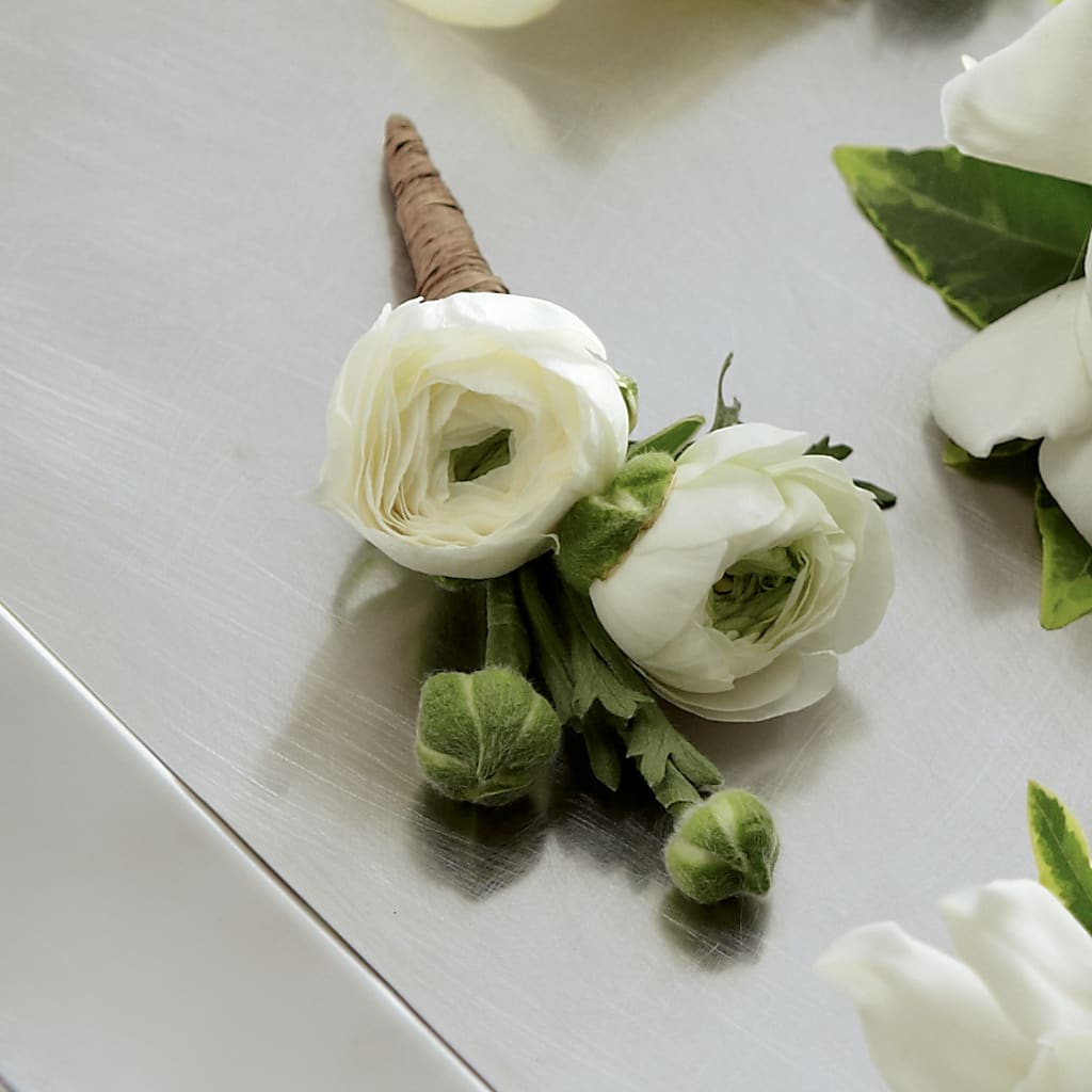 White Ranunculus Boutonniere – Blooms By Sandy, Lebanon IN
