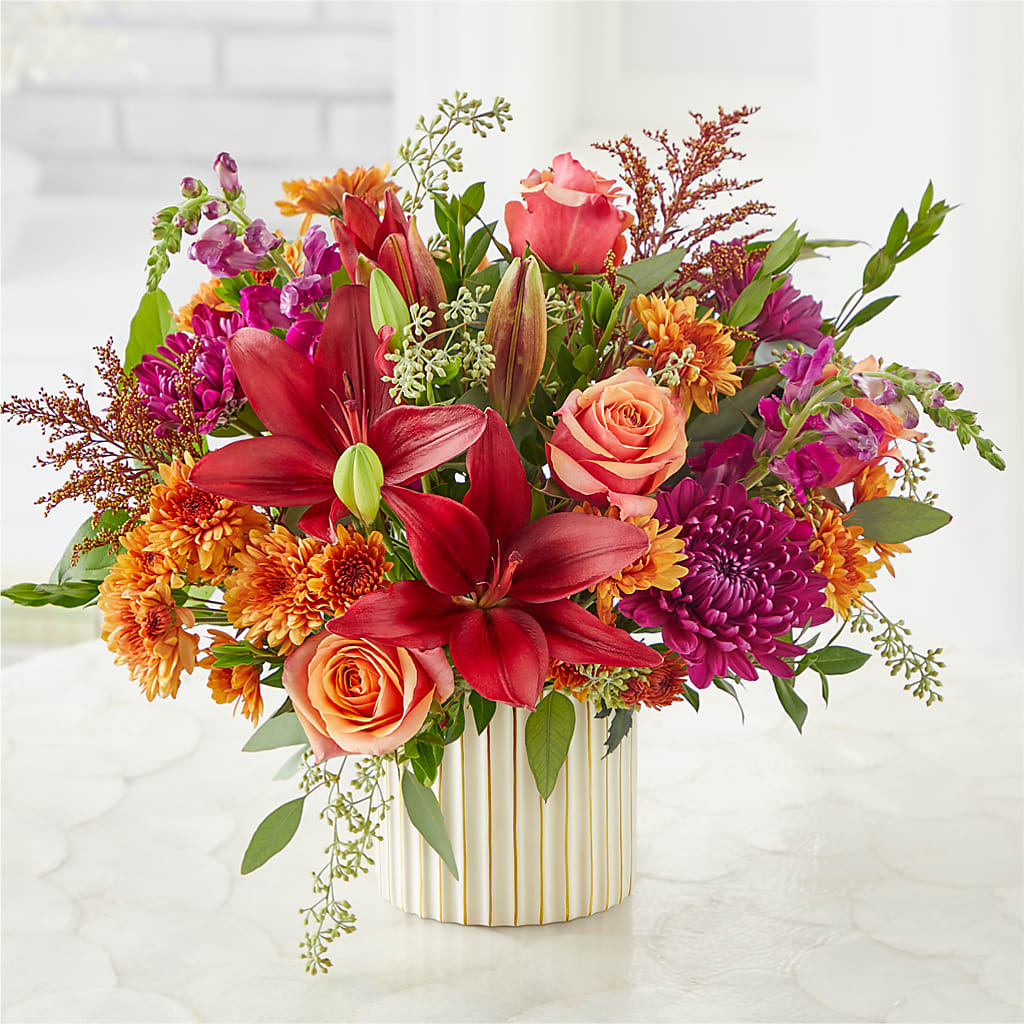 Burgundy Landscape Bouquet –  Blooms By Sandy, Lebanon IN