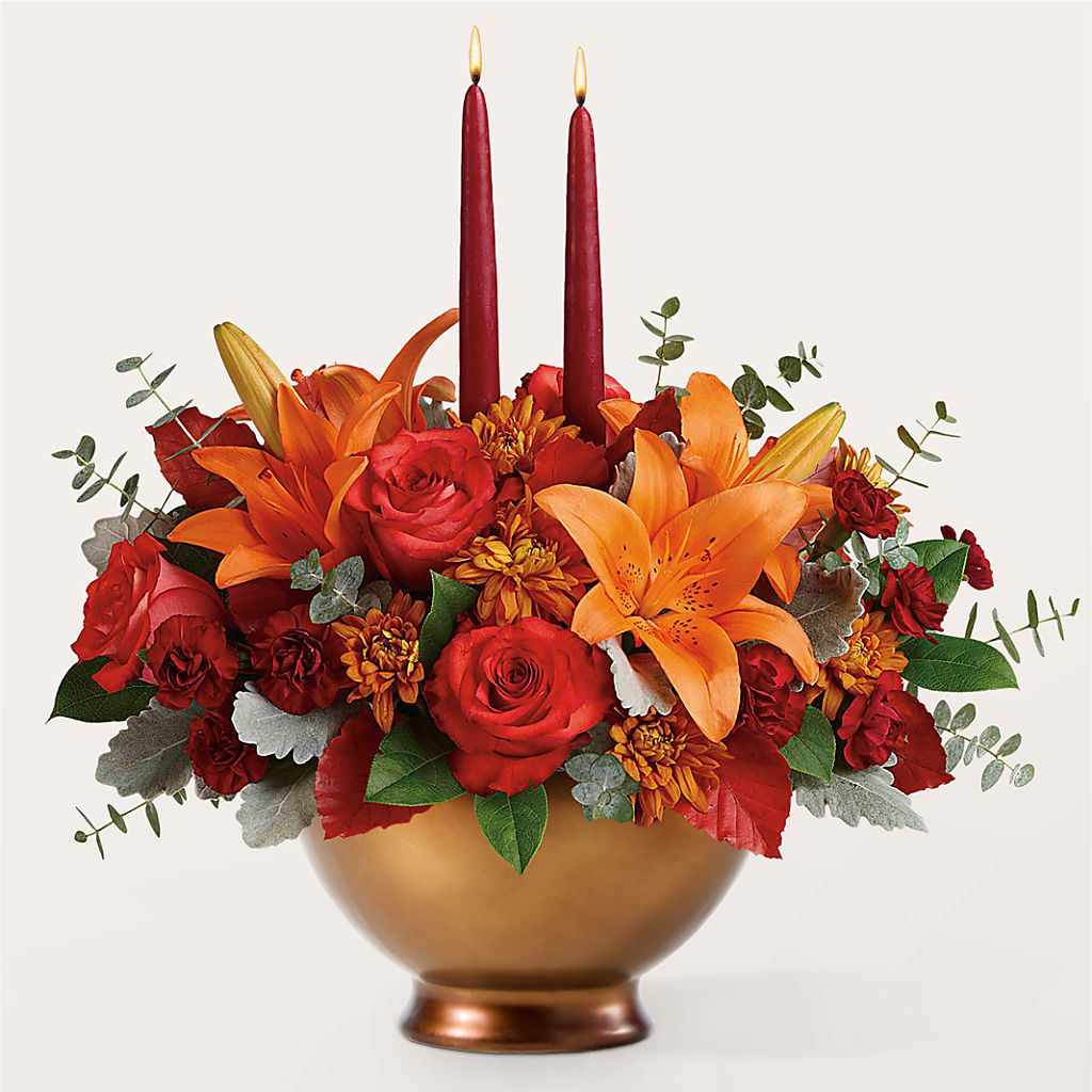 Fruits of Fall Centerpiece –  Blooms By Sandy, Lebanon IN