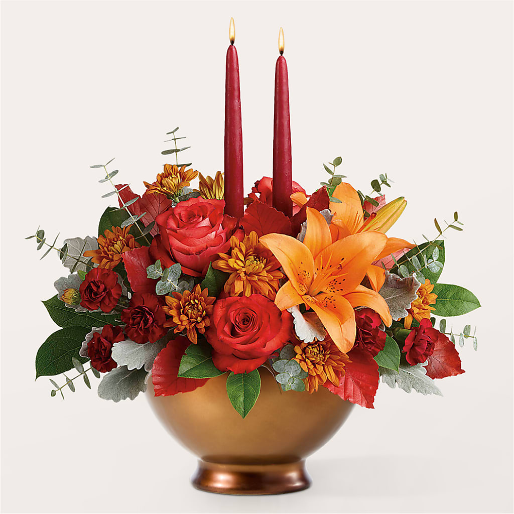 Fruits of Fall Centerpiece –  Blooms By Sandy, Lebanon IN