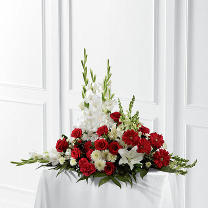 Crimson & White Arrangement –  Blooms By Sandy, Lebanon IN