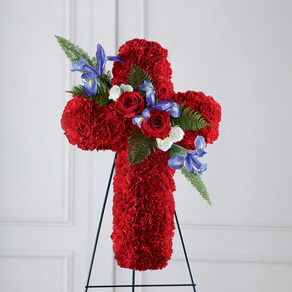 Faithful Hero Floral Cross –  Blooms By Sandy, Lebanon IN