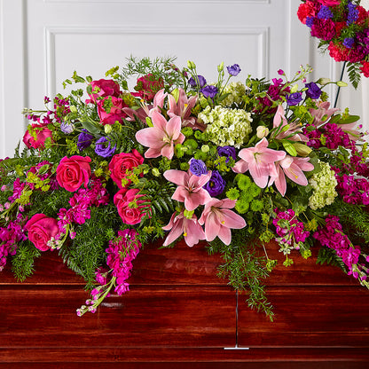 Radiant Tribute Casket Spray –  Blooms By Sandy, Lebanon IN