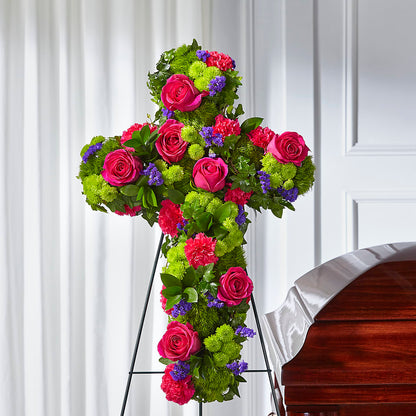 Tribute Rose Floral Cross –  Blooms By Sandy, Lebanon IN