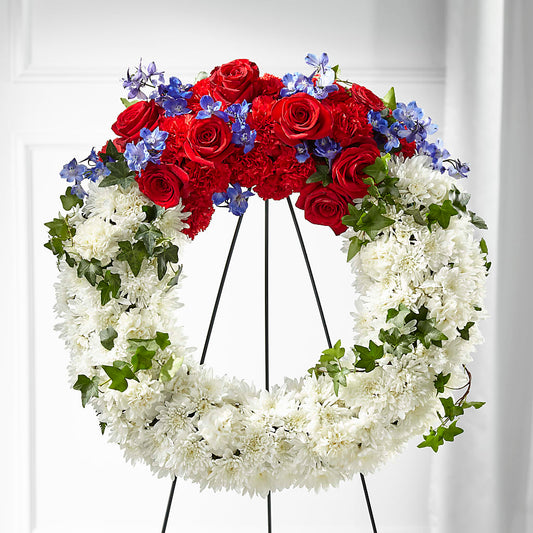 Patriotic Passion Wreath –  Blooms By Sandy, Lebanon IN