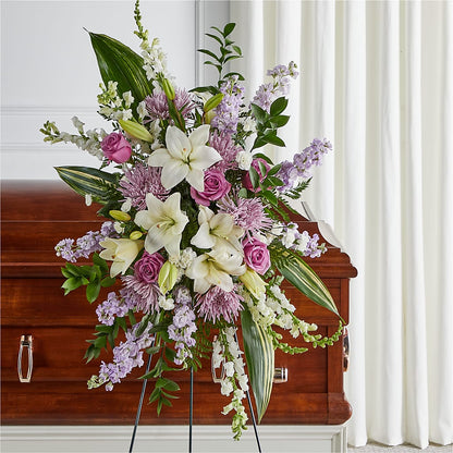 Grateful Hearts Standing Spray –  Blooms By Sandy, Lebanon IN