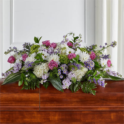 Meadows of Serenity Casket Spray –  Blooms By Sandy, Lebanon IN