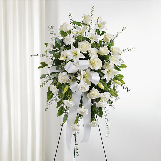 With Care Standing Spray –  Blooms By Sandy, Lebanon IN