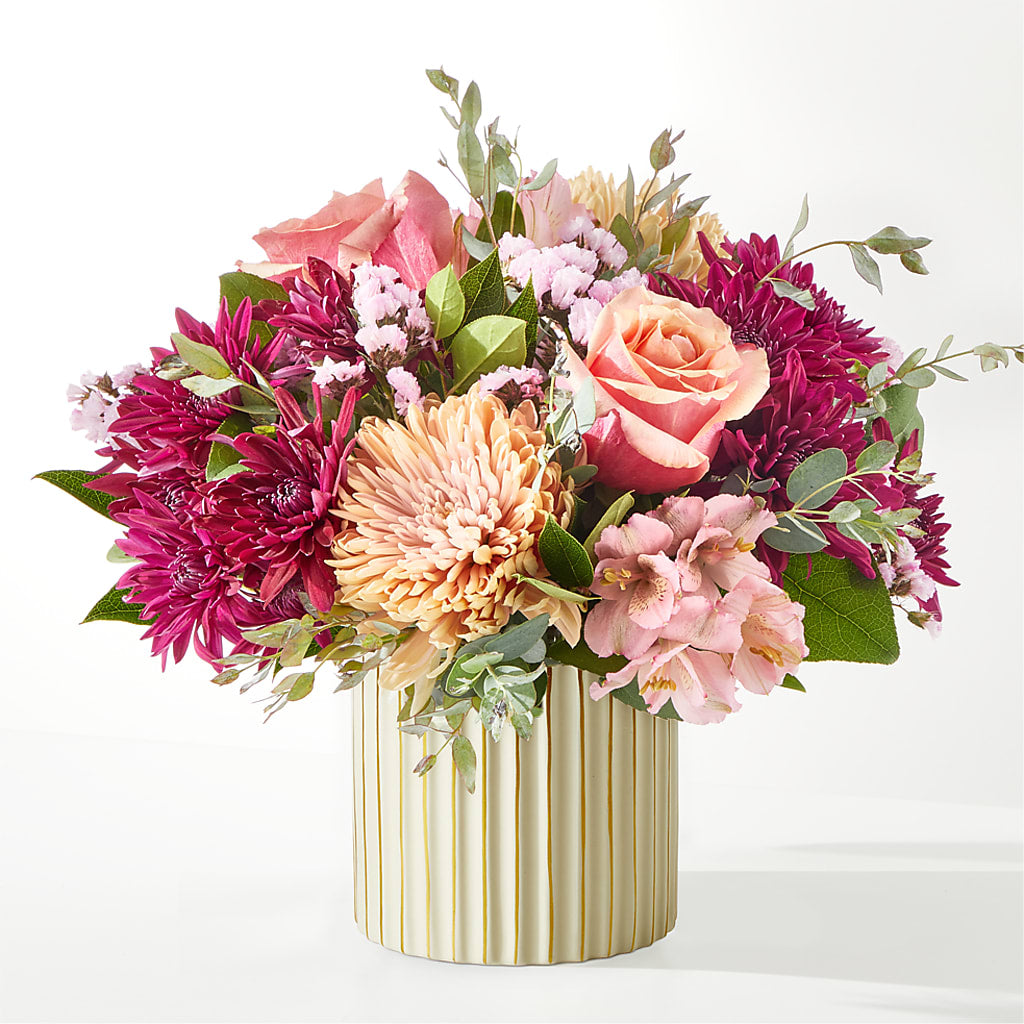 Berry Cobbler Bouquet with Ivory Vase –  Blooms By Sandy, Lebanon IN