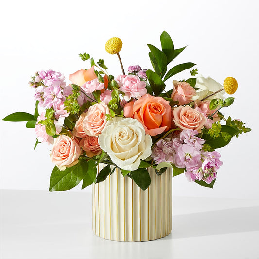 French Market Bouquet with Ivory Vase –  Blooms By Sandy, Lebanon IN
