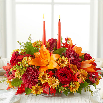 Autumn's Embrace Centerpiece –  Blooms By Sandy, Lebanon IN